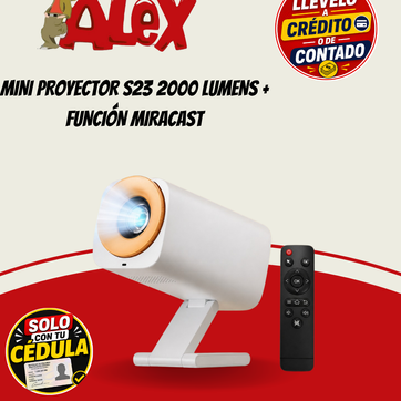 Imagen del producto MINI PROYECTOR S23 2000 LUMENS + FUNCIÓN MIRACAST
