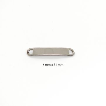 Imagen del producto DIJE PLACA ACERO 6 X 31 MM