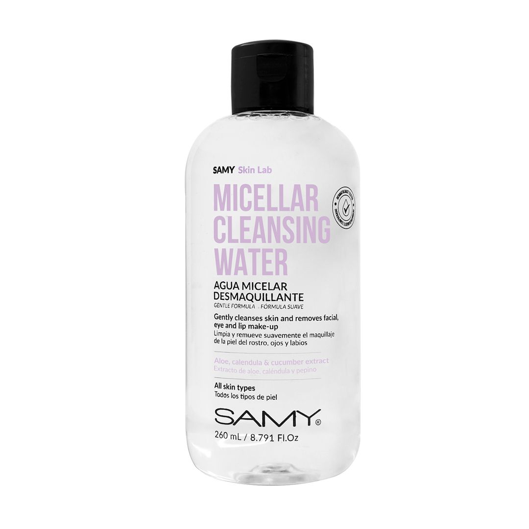 AGUA MICELAR DESMAQUILLANTE SAMY DERMATOLÓGICAMENTE COMPROBADA x 260 ml