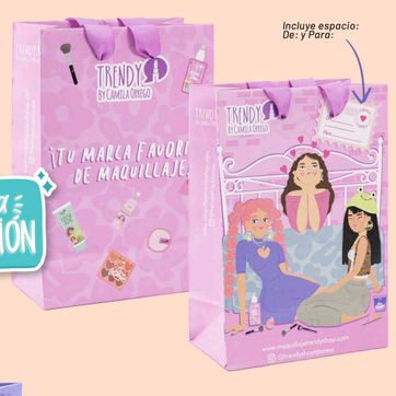 Imagen del producto Bolsa Papel Morada Pequeña Trendy Ref