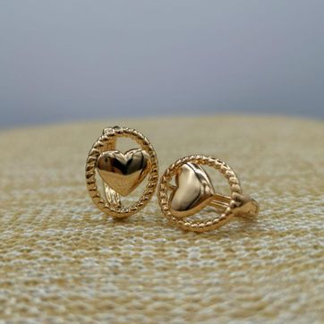 Imagen del producto Candonga corazón, oro rosa, covergold 