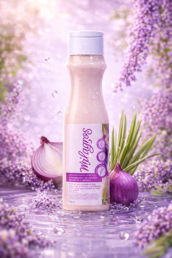 Acondicionador Antifrizz y Fortalecedor Con Extracto de Cebolla y Péptidos MILAGROS