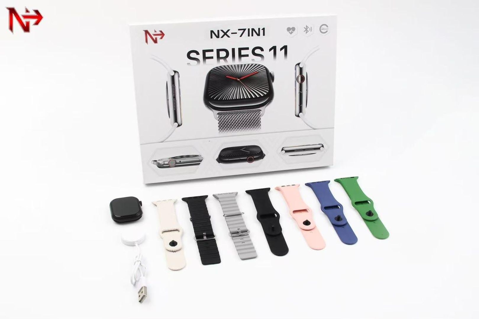 SMARTWATCH RELOJ SERIES 11 NX-7IN1 – 7 CORREAS EN 1