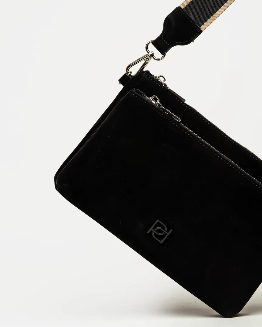 BANDOLERA LILY NYLON NEGRO