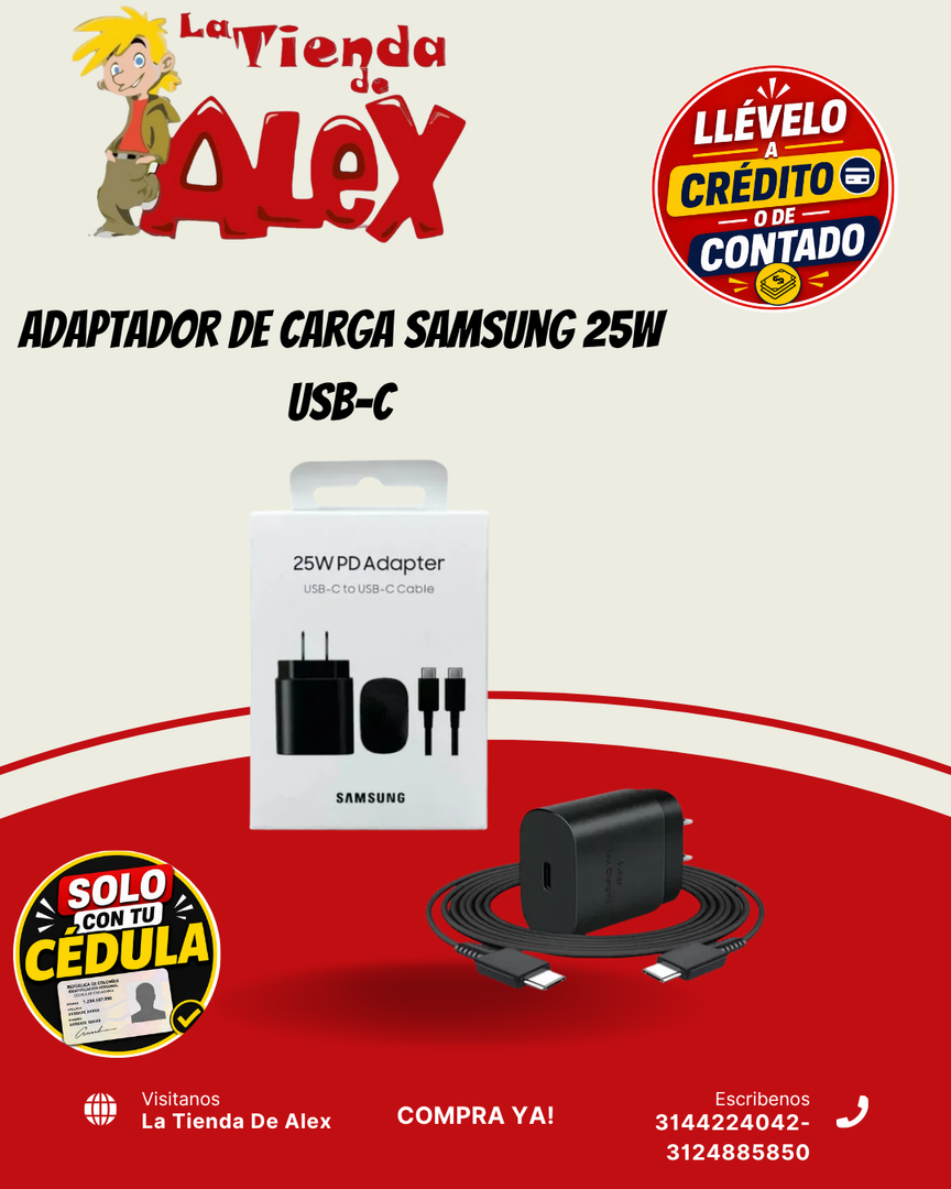 Adaptador de Carga Samsung 25W USB-C