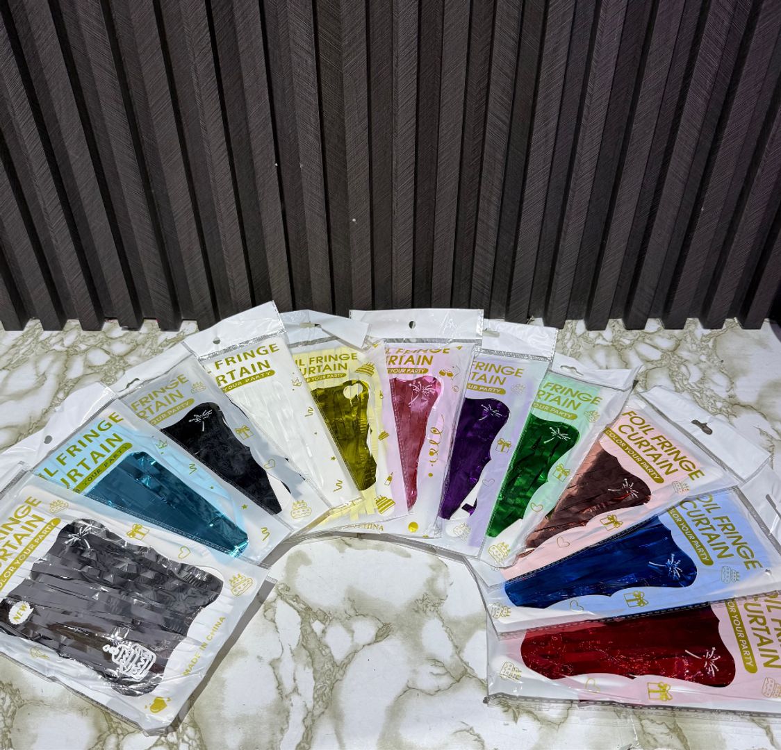 CORTINA METALIZADA DE FLECOS