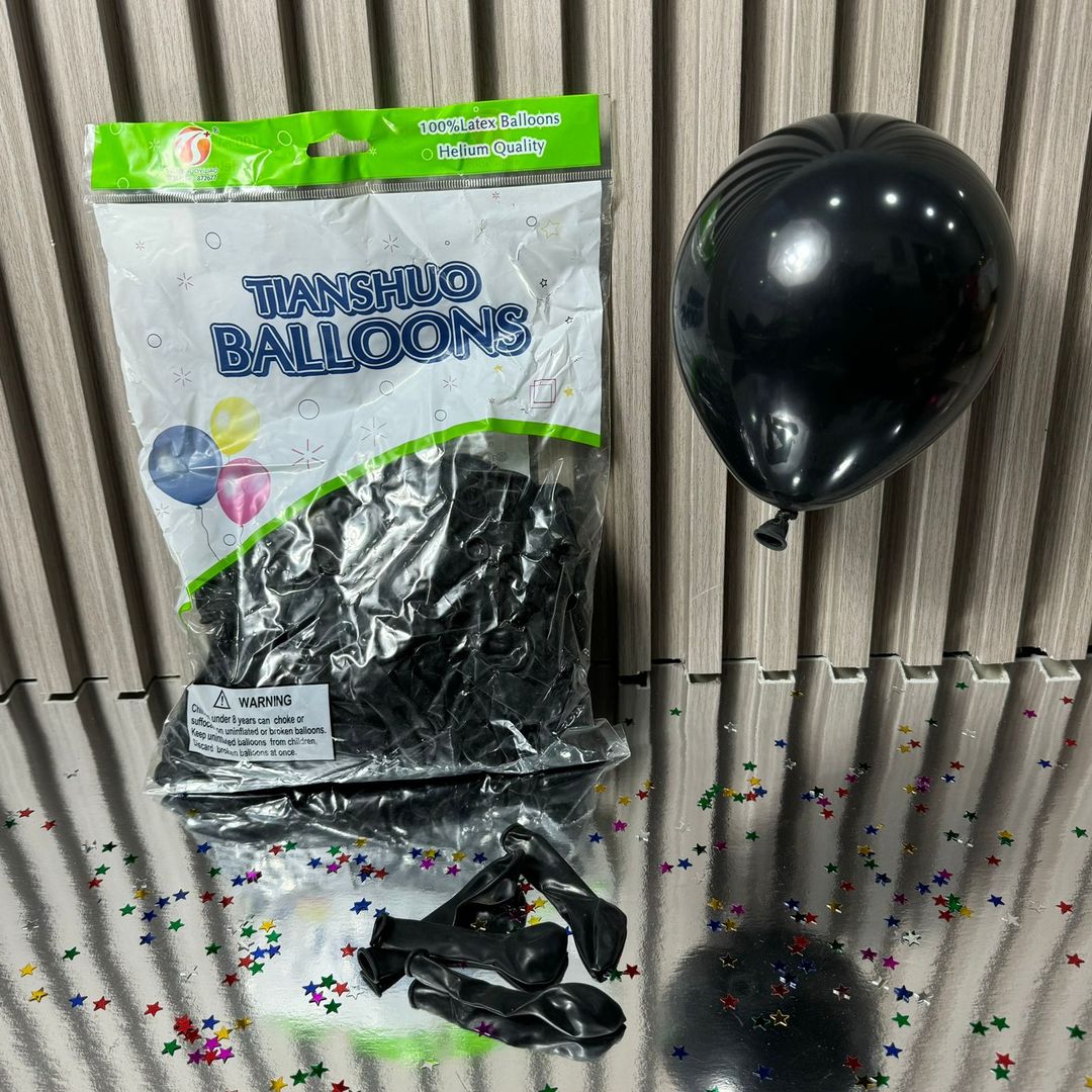 GLOBO x 100 UNIDADES R6 LATEX FASHION NEGRO