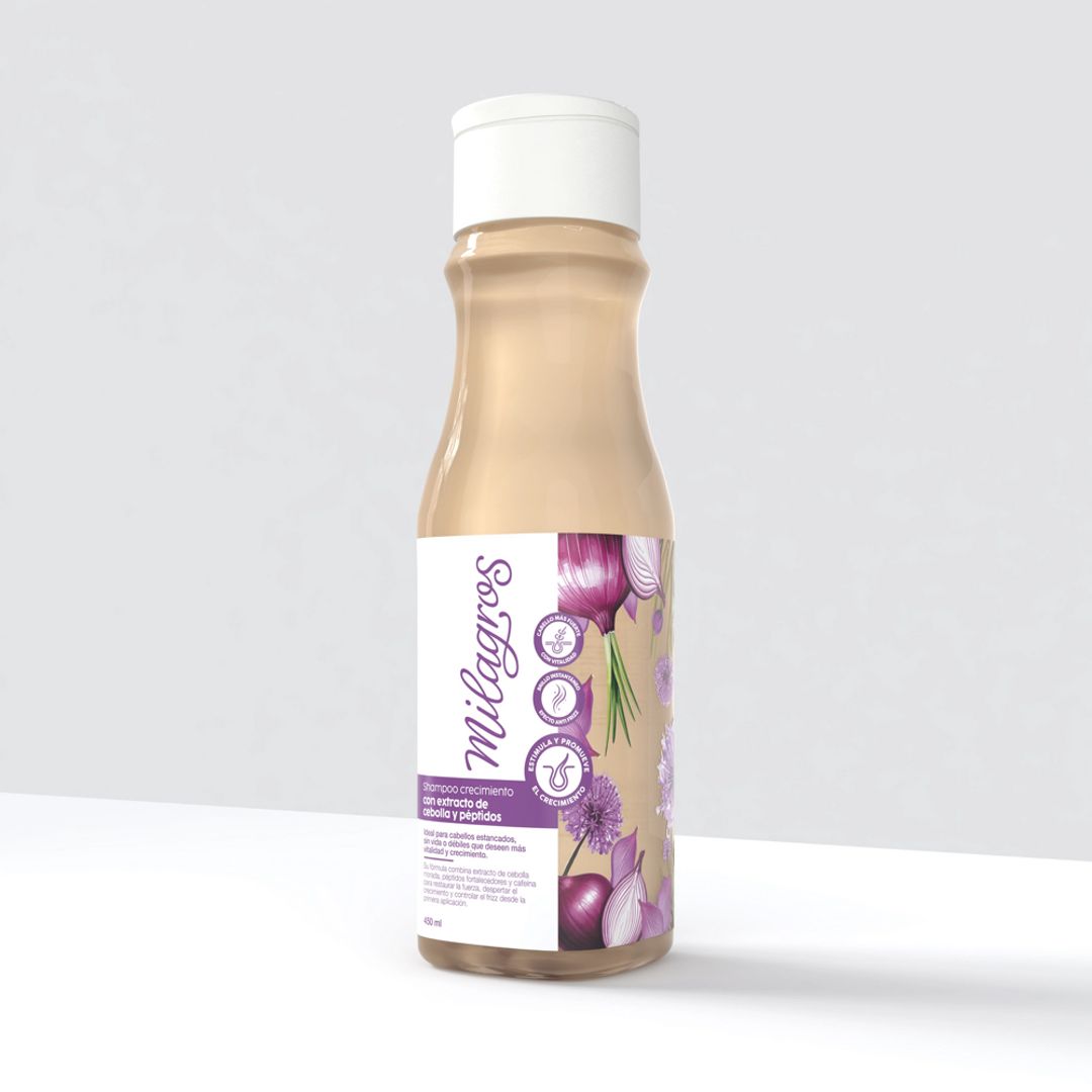 Shampoo Cebolla y Péptidos 450ml Milagros