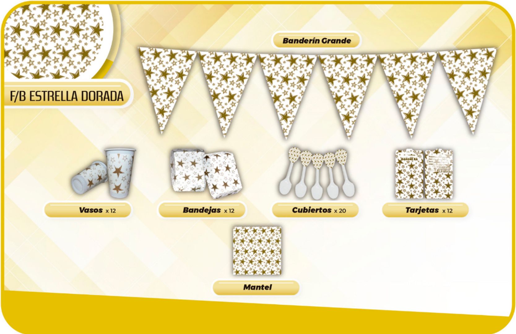 DECORACIÓN ESTRELLA DORADA FONDO BLANCO