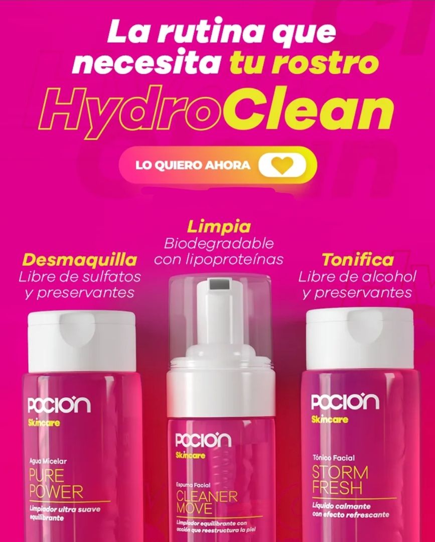 Kit facial hydro routine clean la poción 