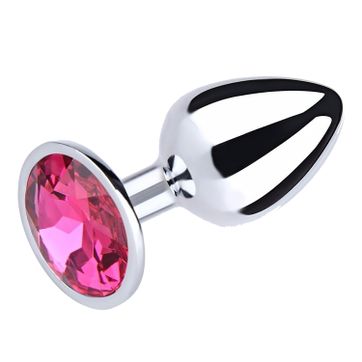 Imagen del producto Plug Anal metálico con Joya Redonda -Talla M