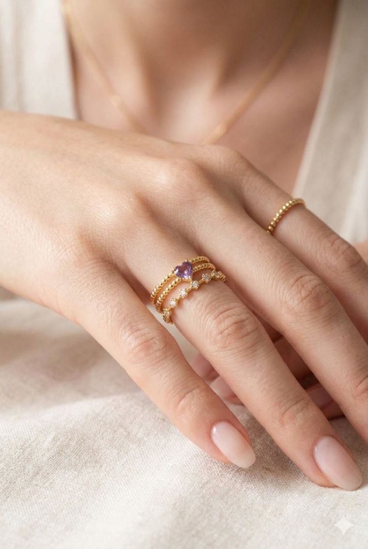 Anillo Corazón Rosa