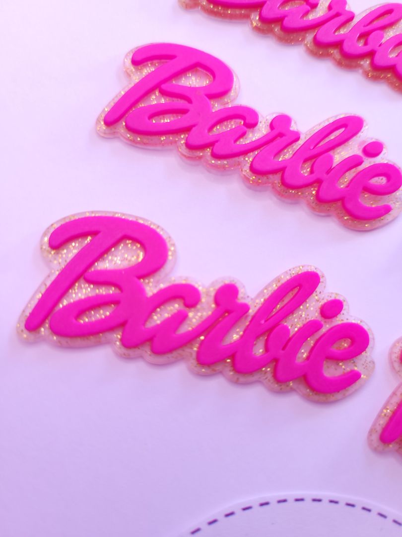 Barbie 5x2cm Brillo y fucsia 