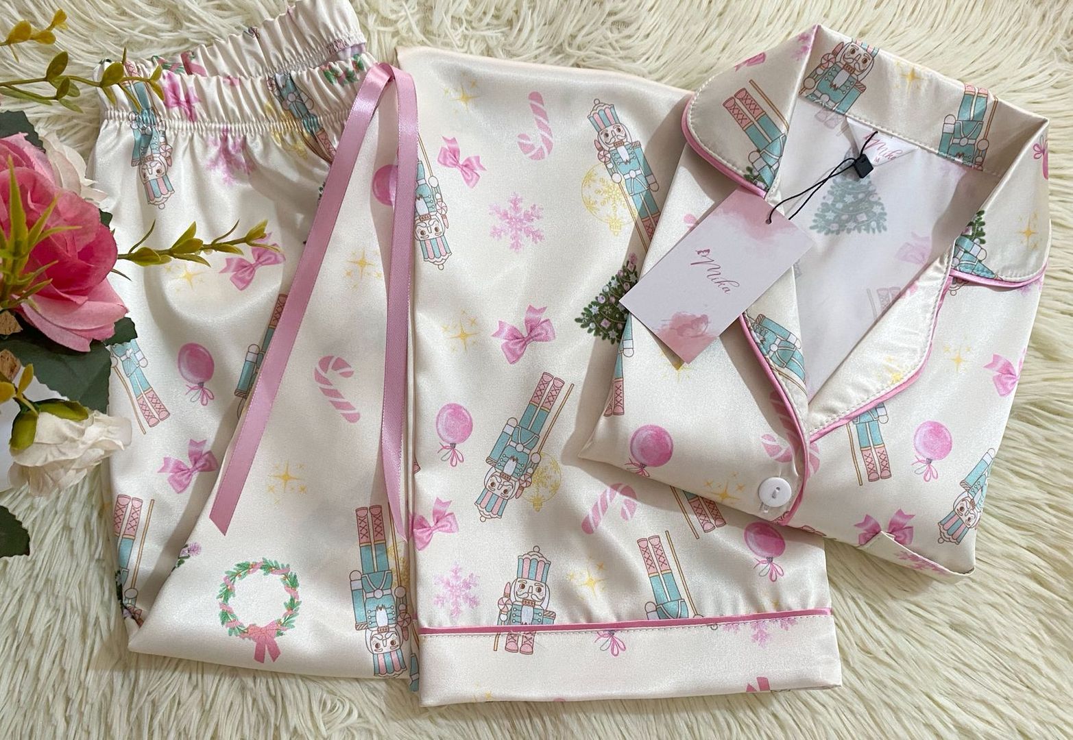 Set "Navidad Rosita" / Seda