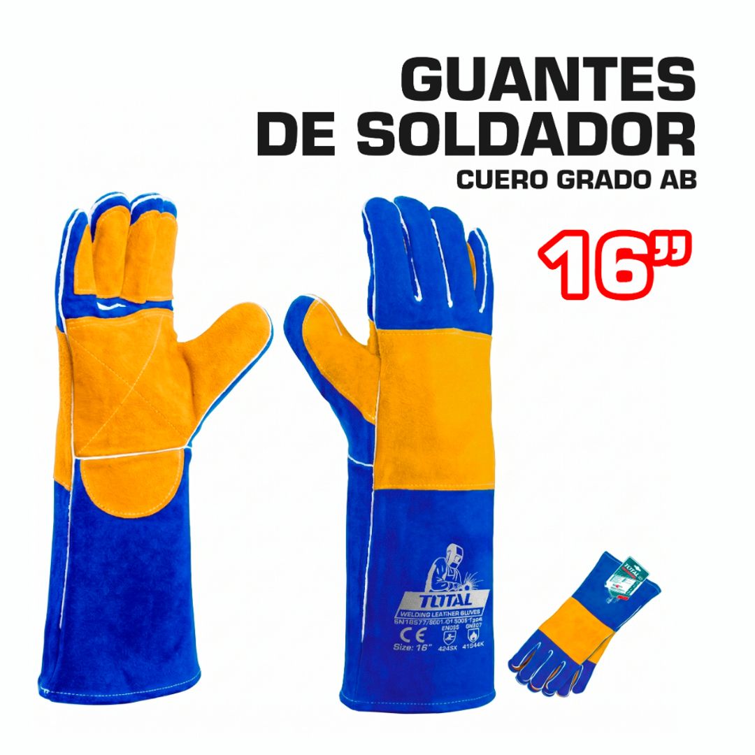 GUANTES PARA SOLDAR DOBLE AZUL
