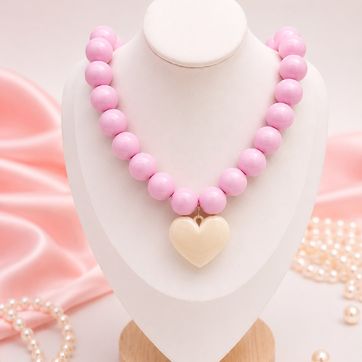 Collar Chicle # 16 Rosado / beige  - imagen 1