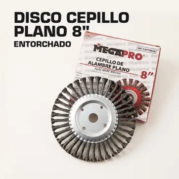Imagen del producto DISCO CEPILLO PLANO 8" ENTORCHADO 