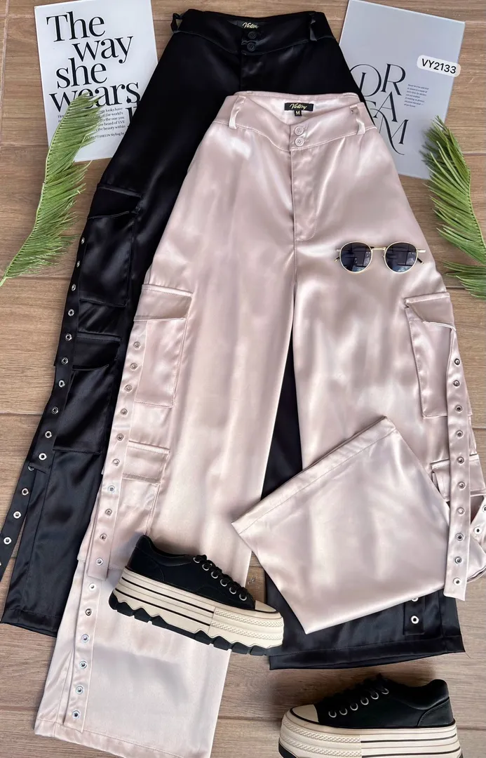 PANTALON CARGO SATIN VY2133