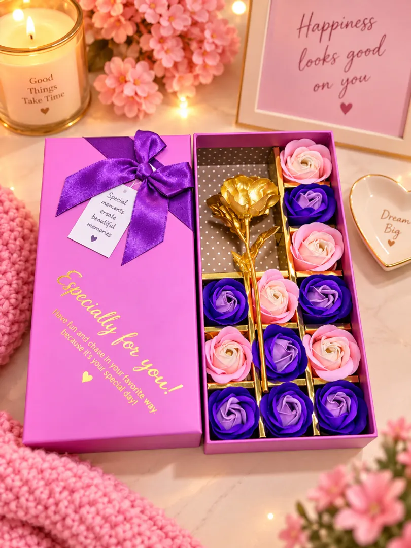 Cajita rosas de jabon