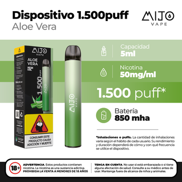 Imagen del producto Mijo Aloe Vera 1500 Puffs