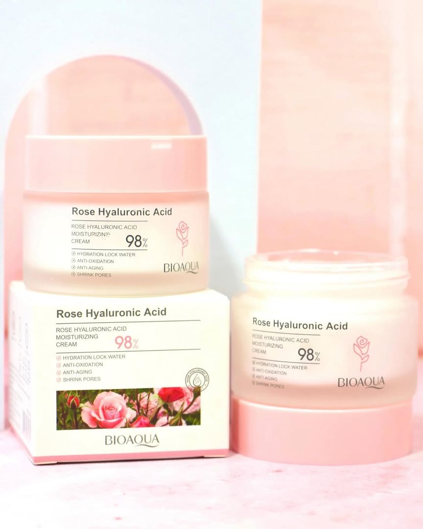  Crema hidratante de rosas y acido hialuronico BIOAQUA