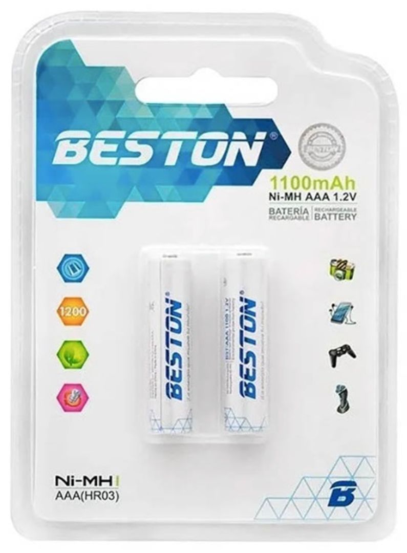 Pilas AAA Recargables Beston 1100mAh