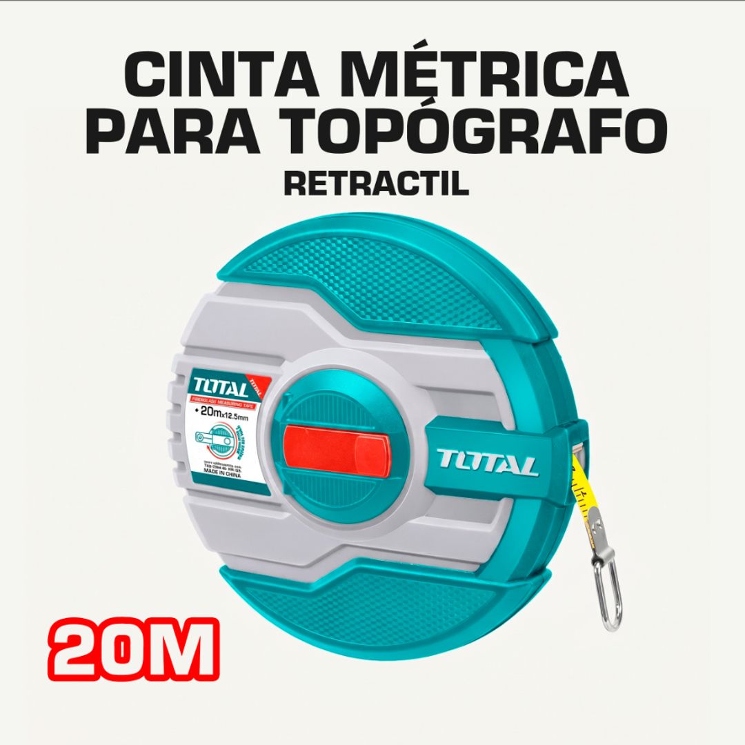 CINTA METRICA P/TOPOGRAFO 20M 12.5MM RETRACTIL