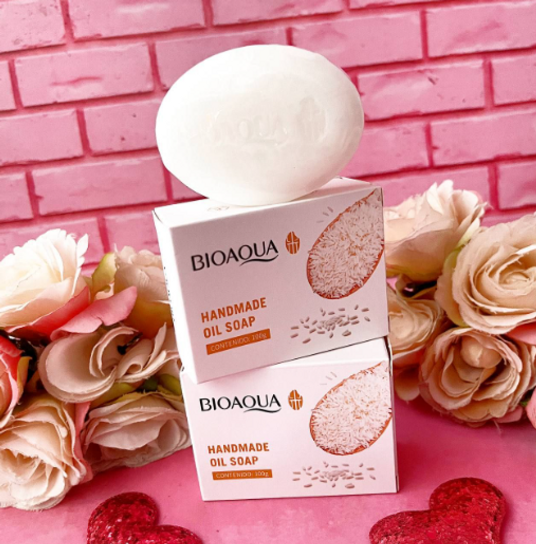 JABON DE ARROZ EN BARRA BIOAQUA 