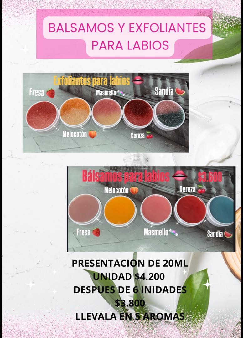 EXFOLIANTES PARA LABIOS REDONDOS 20 ML X UNIDAD