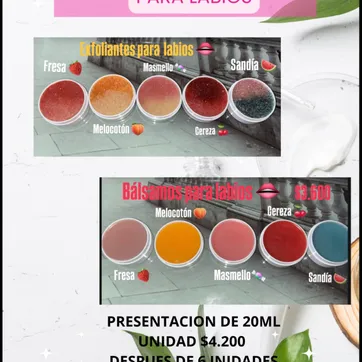 Imagen del producto EXFOLIANTES PARA LABIOS REDONDOS 20 ML X UNIDAD