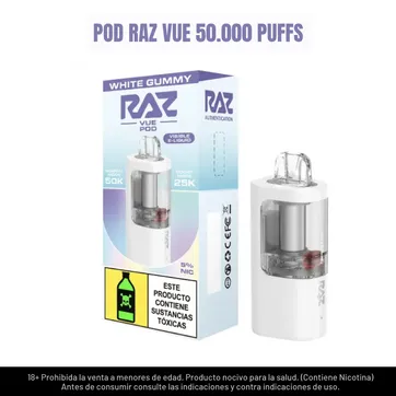 Imagen del producto Raz Pod White Gummy 50.000 Puffs