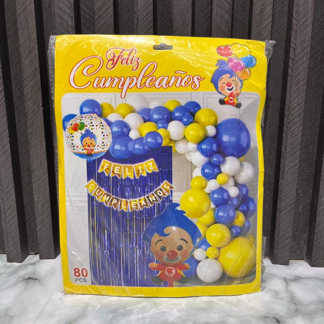 ARCO DE GLOBOS PLIM PLIM AZUL