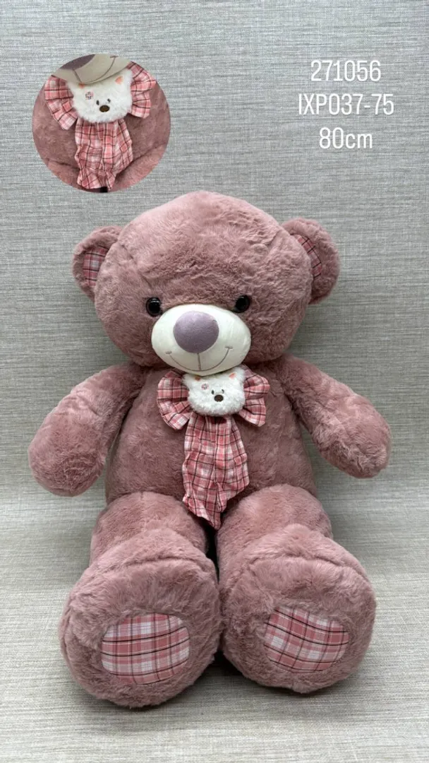 OSO PATAS LARGAS CORBATA CUADROS 80 CM