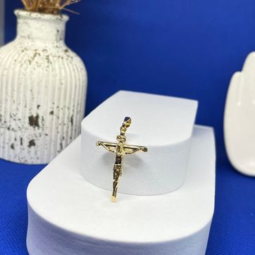 Dije cristo cruz inri tallado 4cm - imagen 1