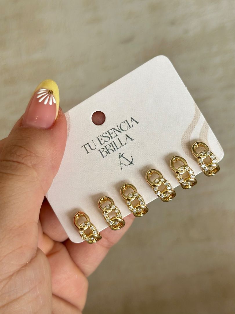 Set trío candonga entrelazada 