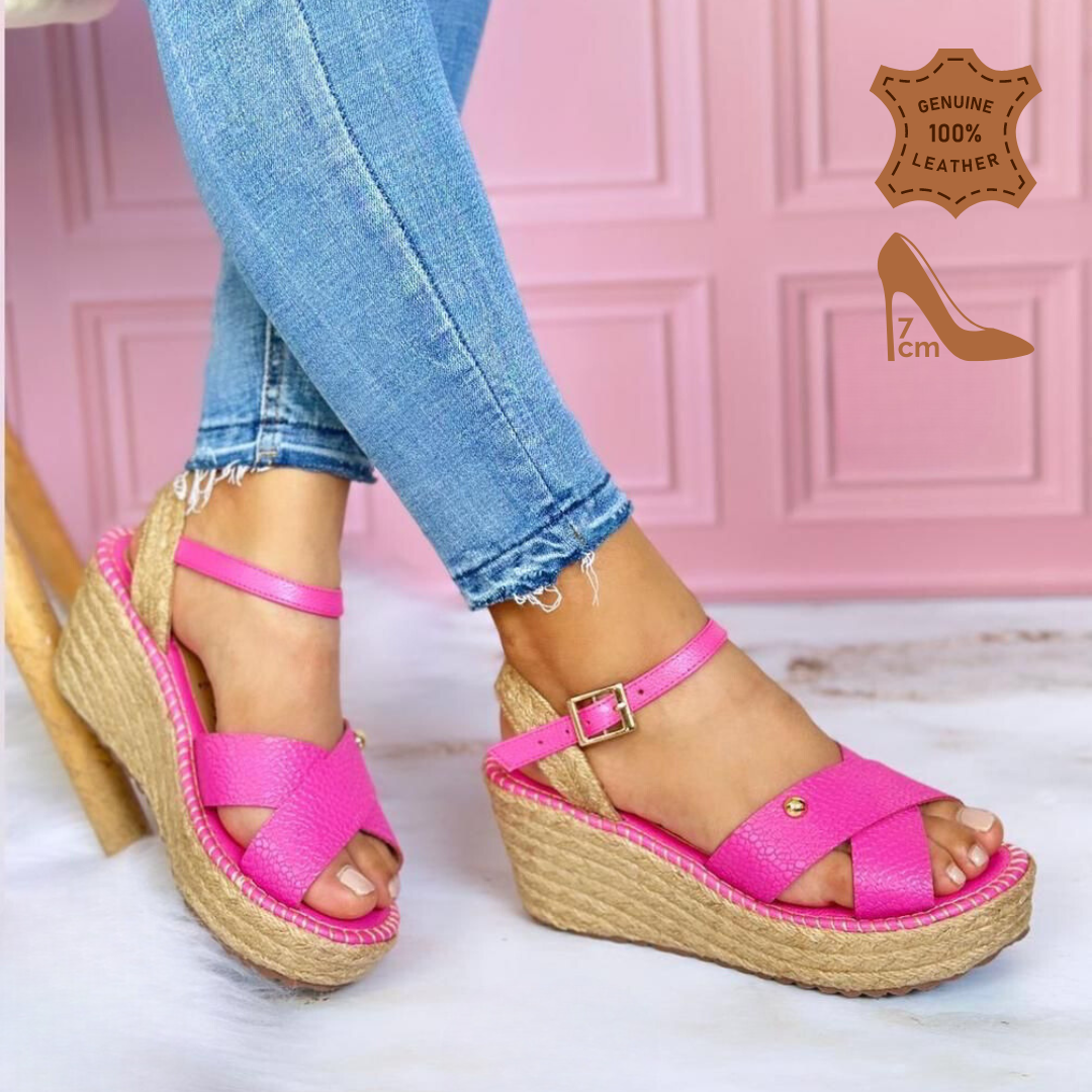 Sandalia en cuero 100%