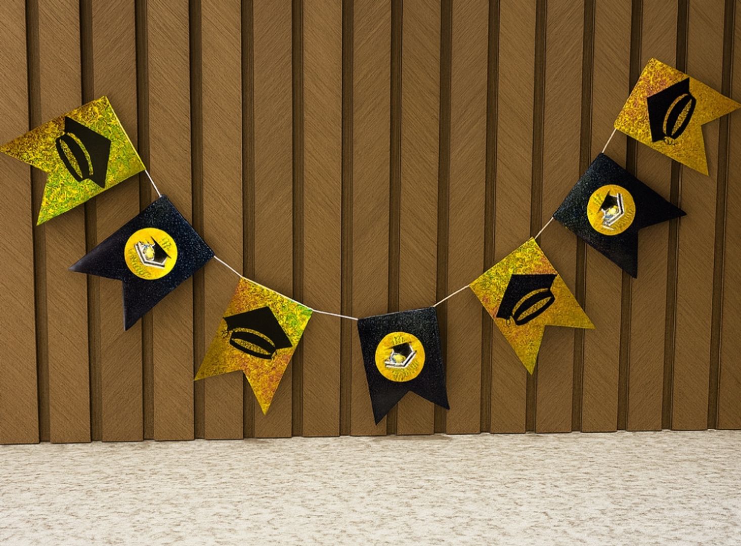 BANDERÍN GRADO NEGRO DORADO