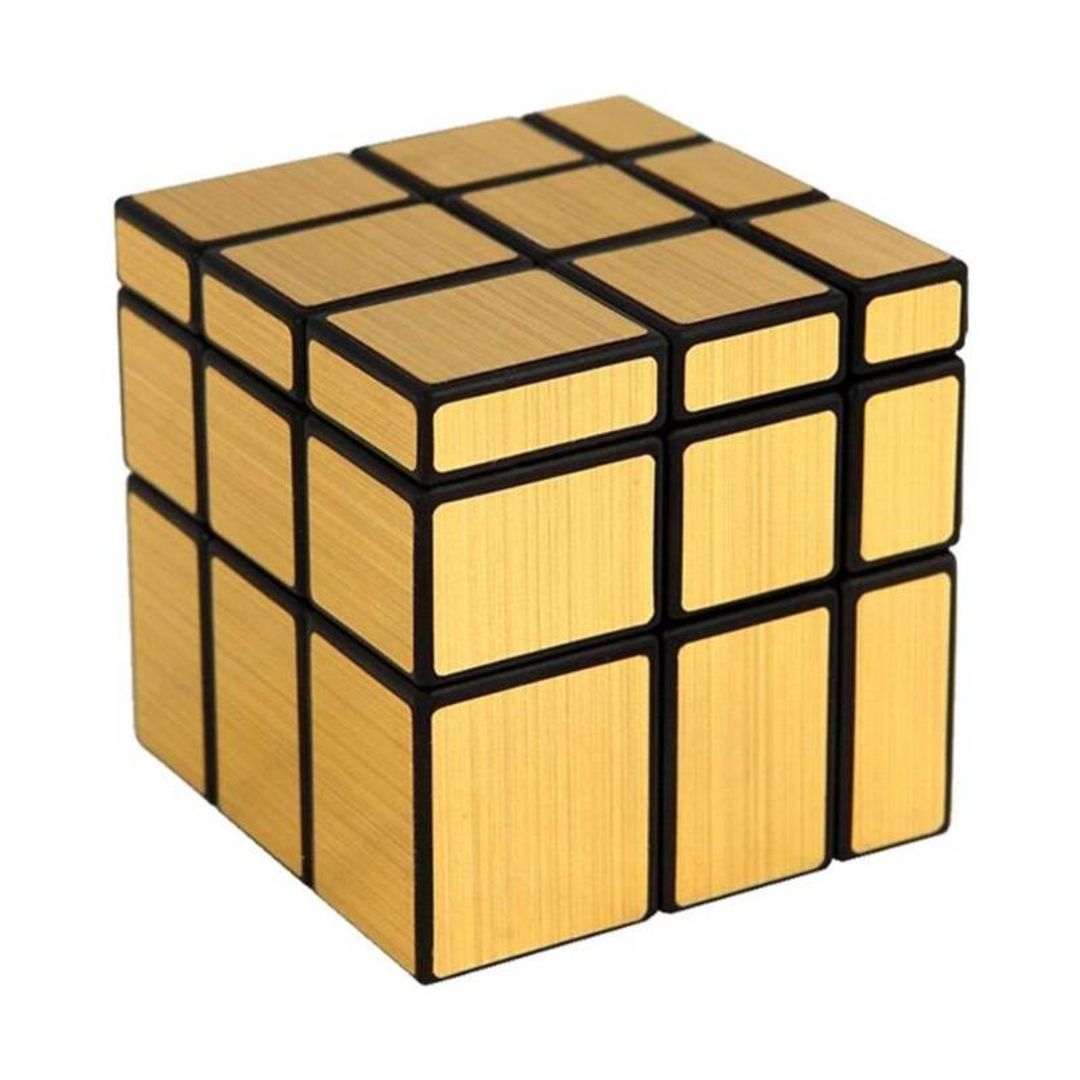 CUBO RUBIK PLATEADO/DORADO 3X3