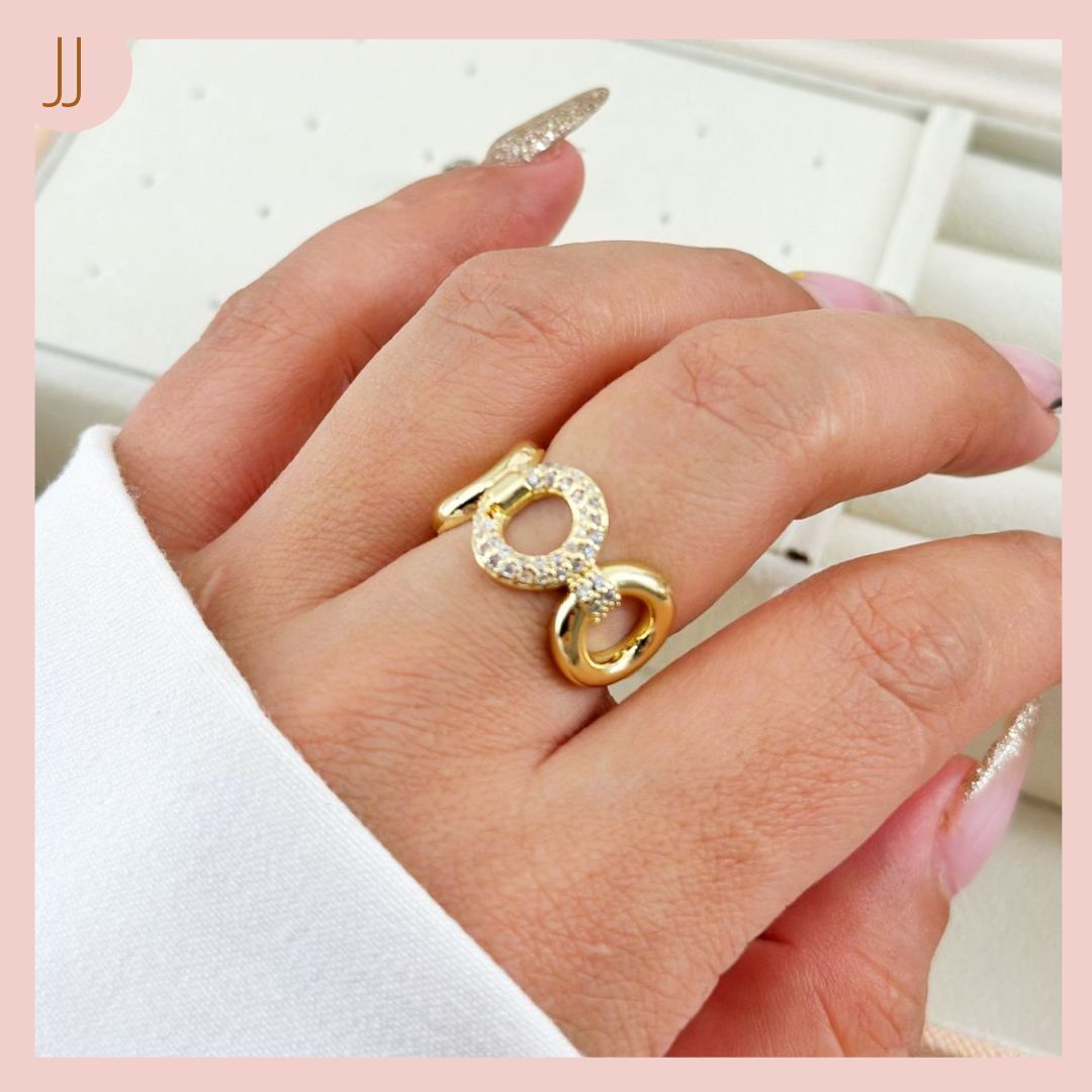 Anillo Cadena Gruesa Dorada 