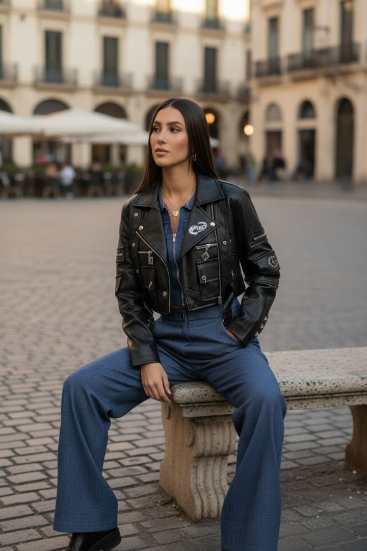 CHAQUETA TIPO CUERO TRUEDITIN