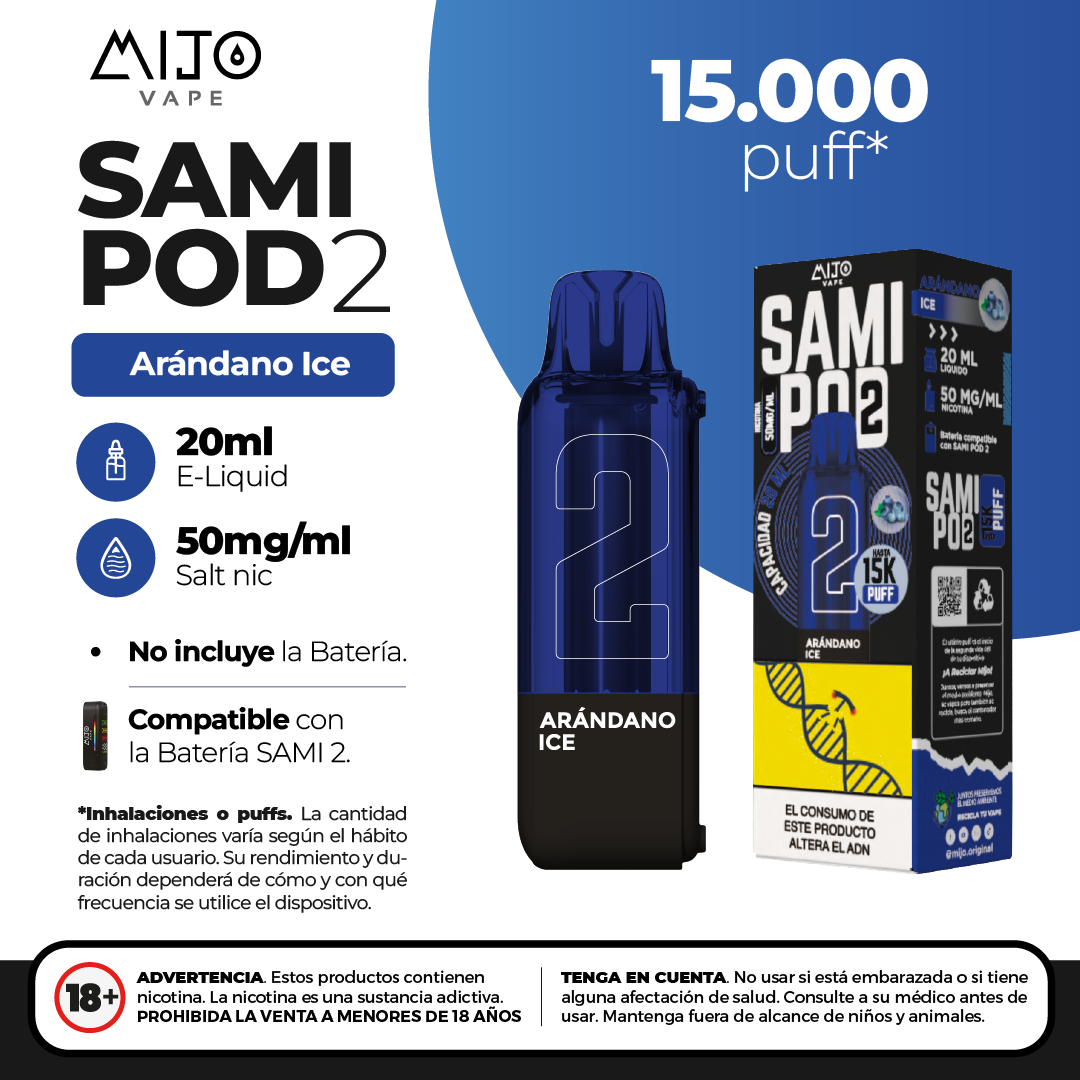 Mijo Sami Pod Arandano Ice 15.000 Puffs