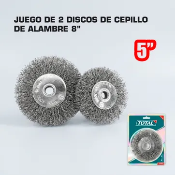DISCO CEPILLO BRONCE PLANO 5" X 7/8"  - imagen 1