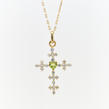 Imagen del producto CRUZ CORAZÓN PERIDOTO
