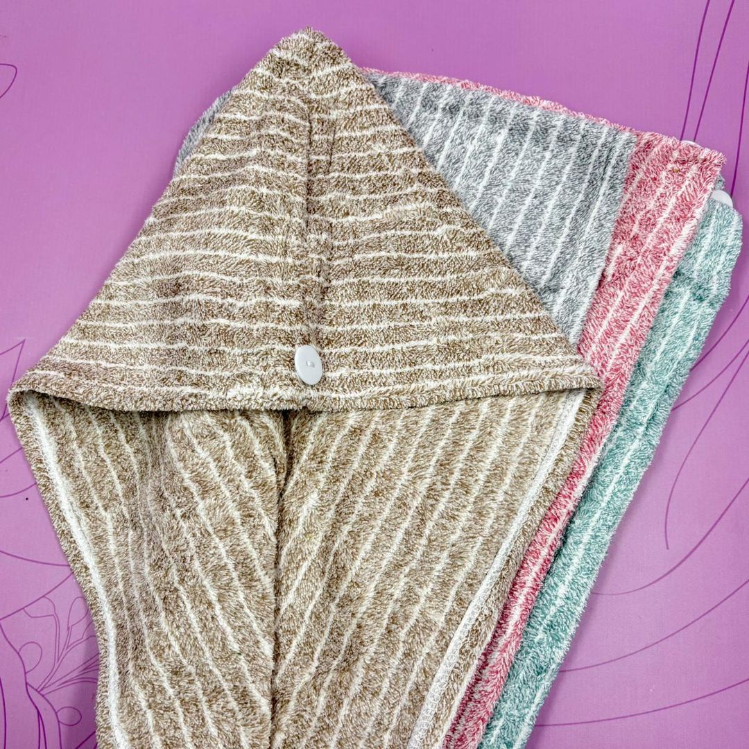 TOALLA PARA EL CABELLO RAYAS