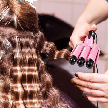 Rizador Ondulador Para Cabello 3 Tubos- Ondas de Sirena - imagen 1