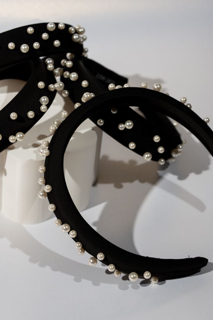 DIADEMA NEGRA PERLAS