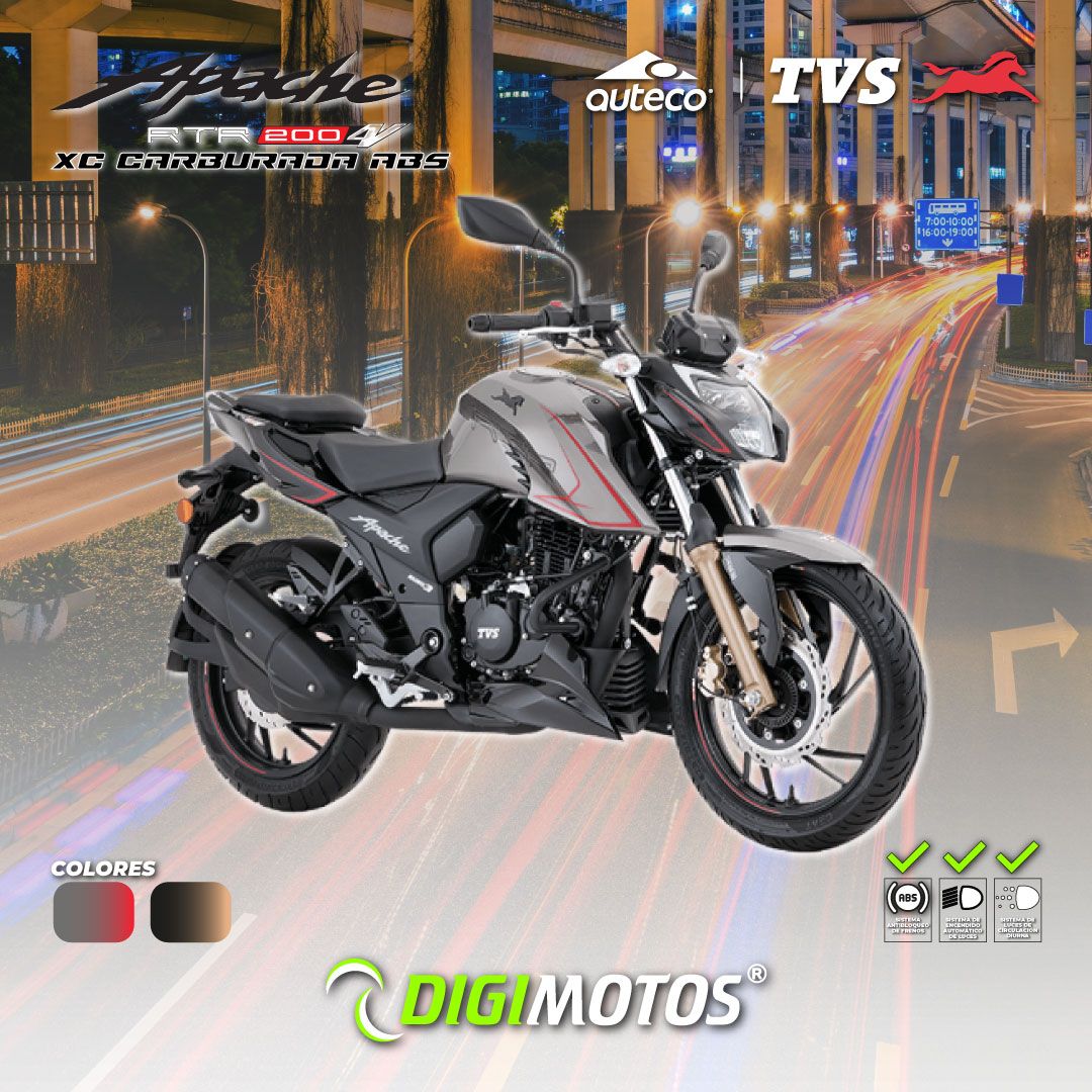TVS APACHE RTR 200 4V XC CARBURADA ABS