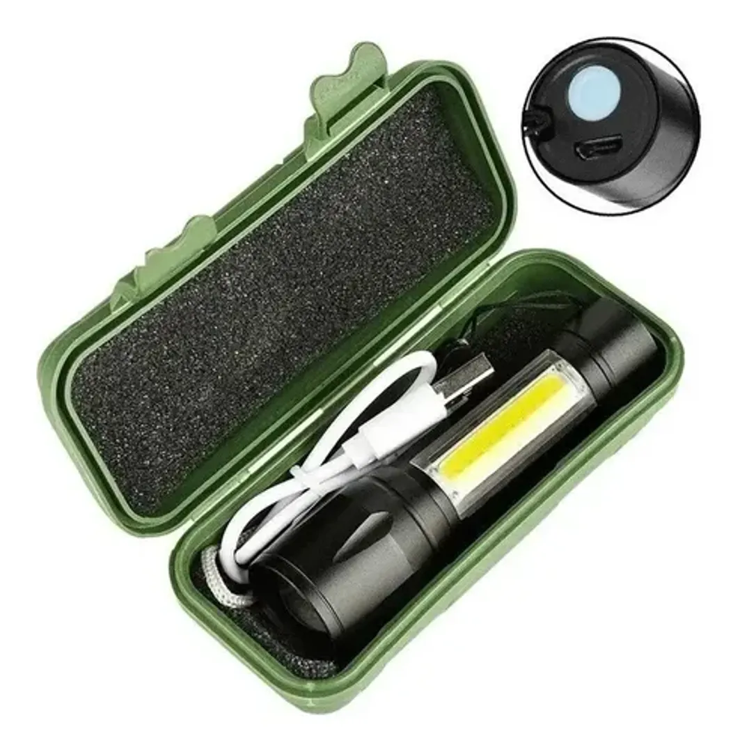 LINTERNA METALICA RECARGABLE 