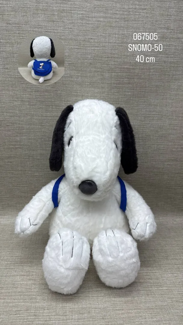 SNOOPY CON BOLSO AZUL 40 CM