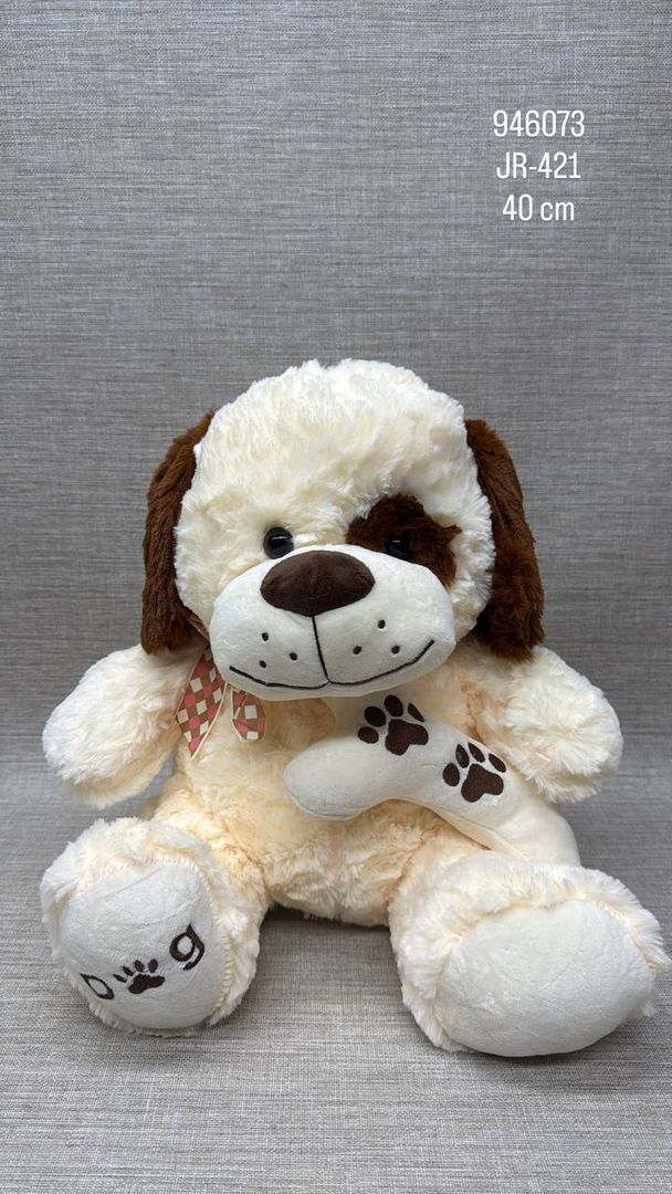 PERRO CON HUESO SURTIDO 40 CM